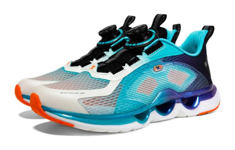 Детские кроссовки GS Low-top белые/прозрачные горно-синие Xtep, голубой — фото 2