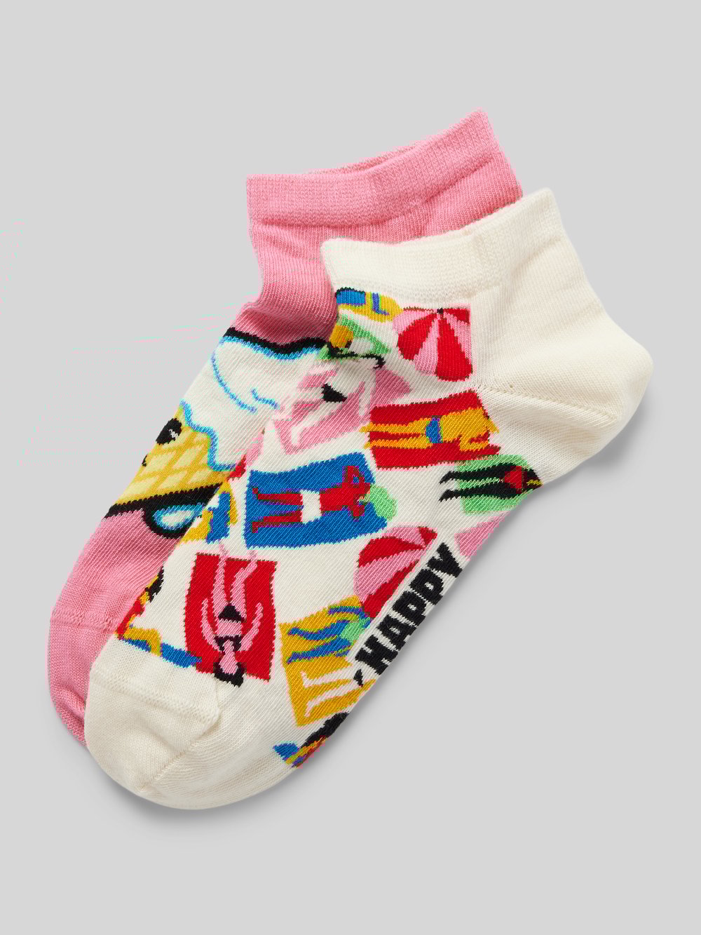 

Носки с этикеткой в ​​упаковке по 2 шт Happy Socks, розовый