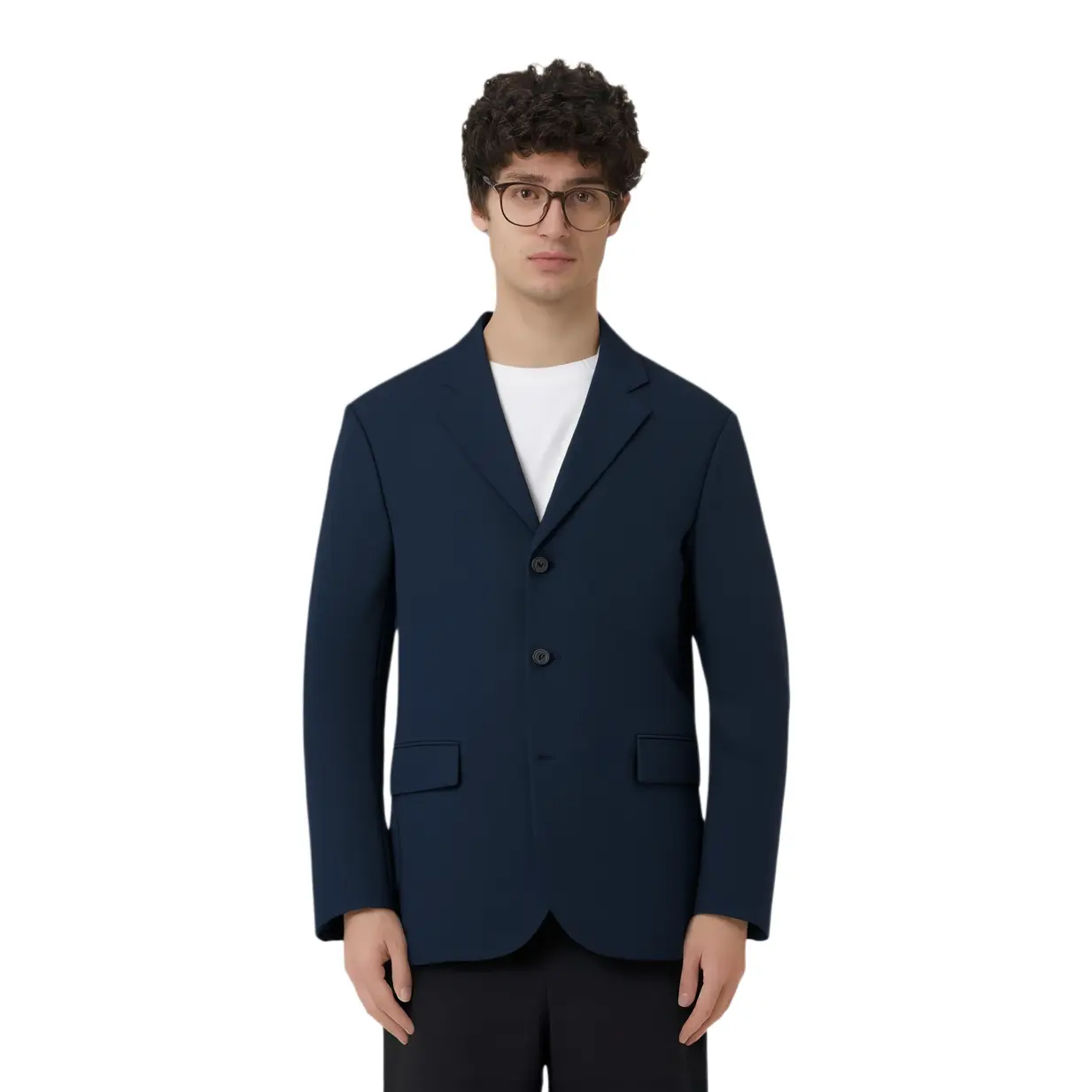 UNIQLO Коллекция Клэр Уэйт Келлер Весна-Лето 2025 Деловой костюм Унисекс Морской синий, Marine Blue — фото 3