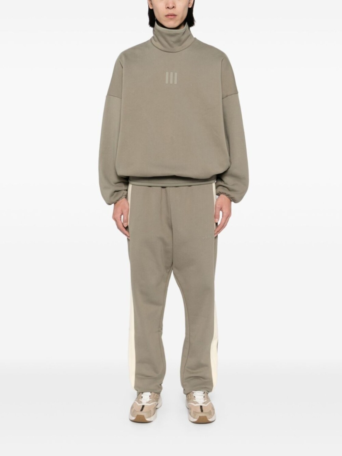 Adidas толстовка с высоким воротником из коллаборации с Fear Of God, серый — фото 3