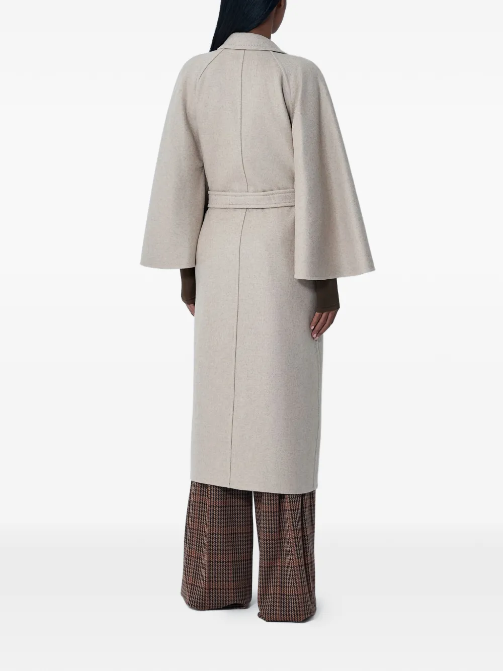 Пальто с лацканами-пиками и поясом на завязке Max Mara, нейтральный — фото 2