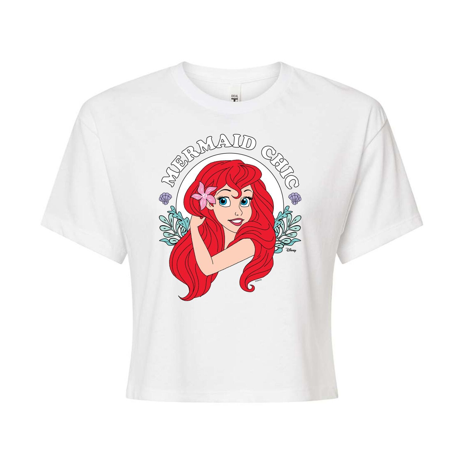 

Шикарная укороченная футболка Disney's The Little Mermaid для юниоров Licensed Character, белый