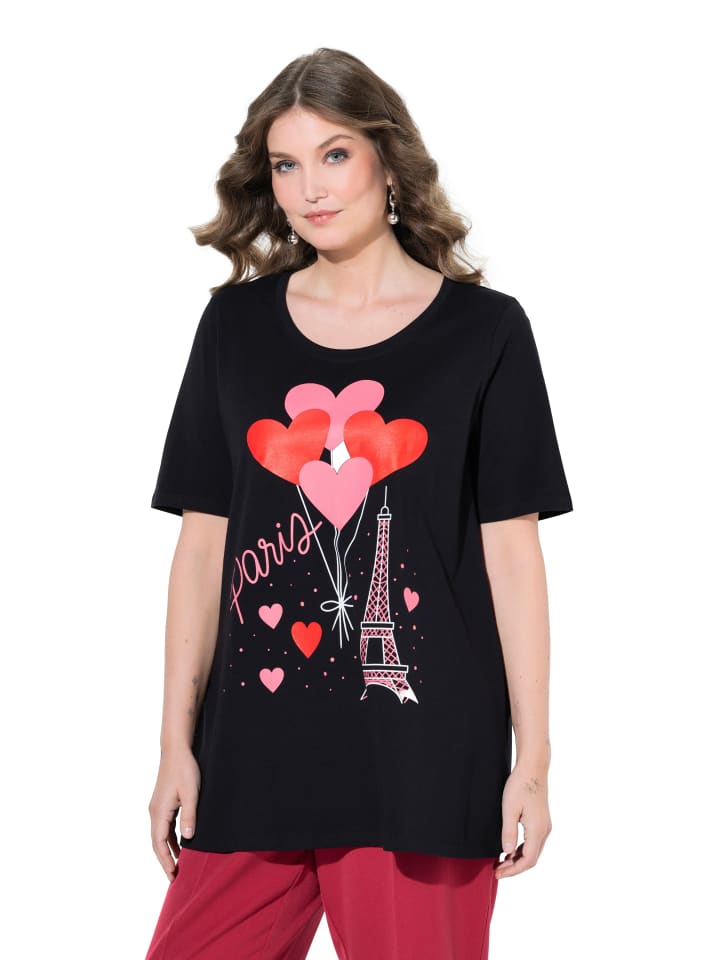 

MIAMODA Черная футболка, Черный, MIAMODA Черная футболка