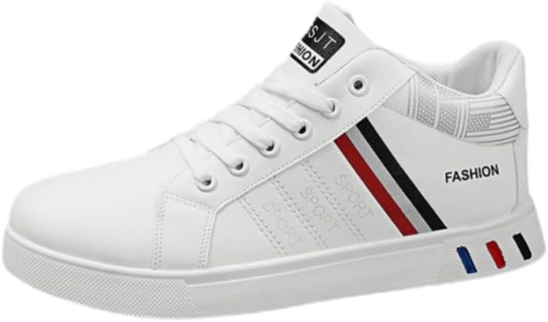 

Мужские кроссовки большого размера средней высоты - повседневные белые спортивные обувь для ежедневного ношения Spkfhd