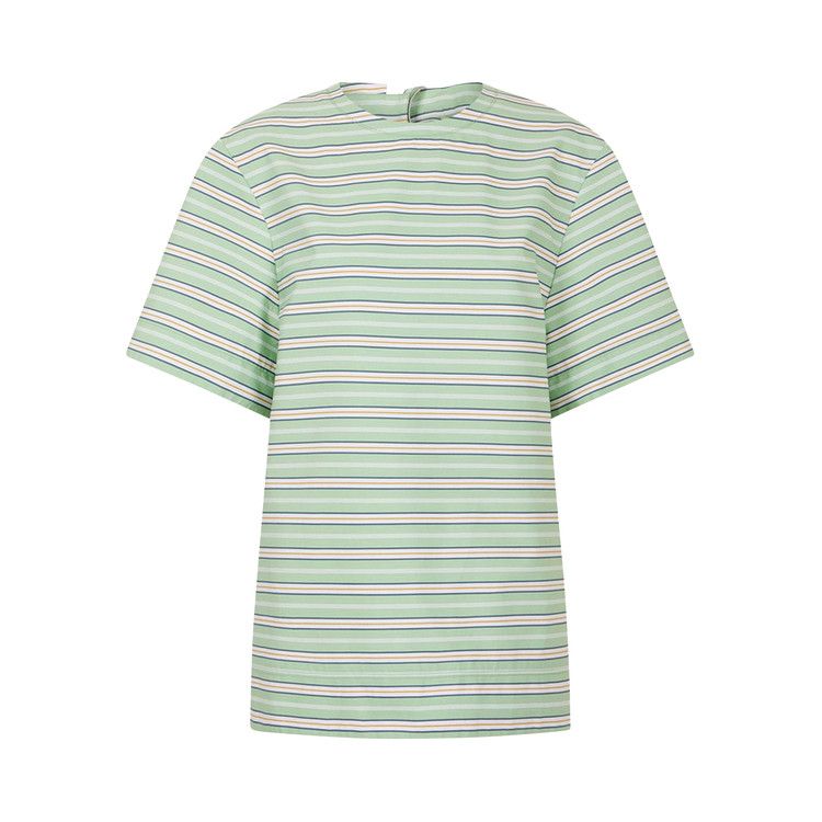 

Топ Rabanne Stripe Short-Sleeve Top, Green/Mustard