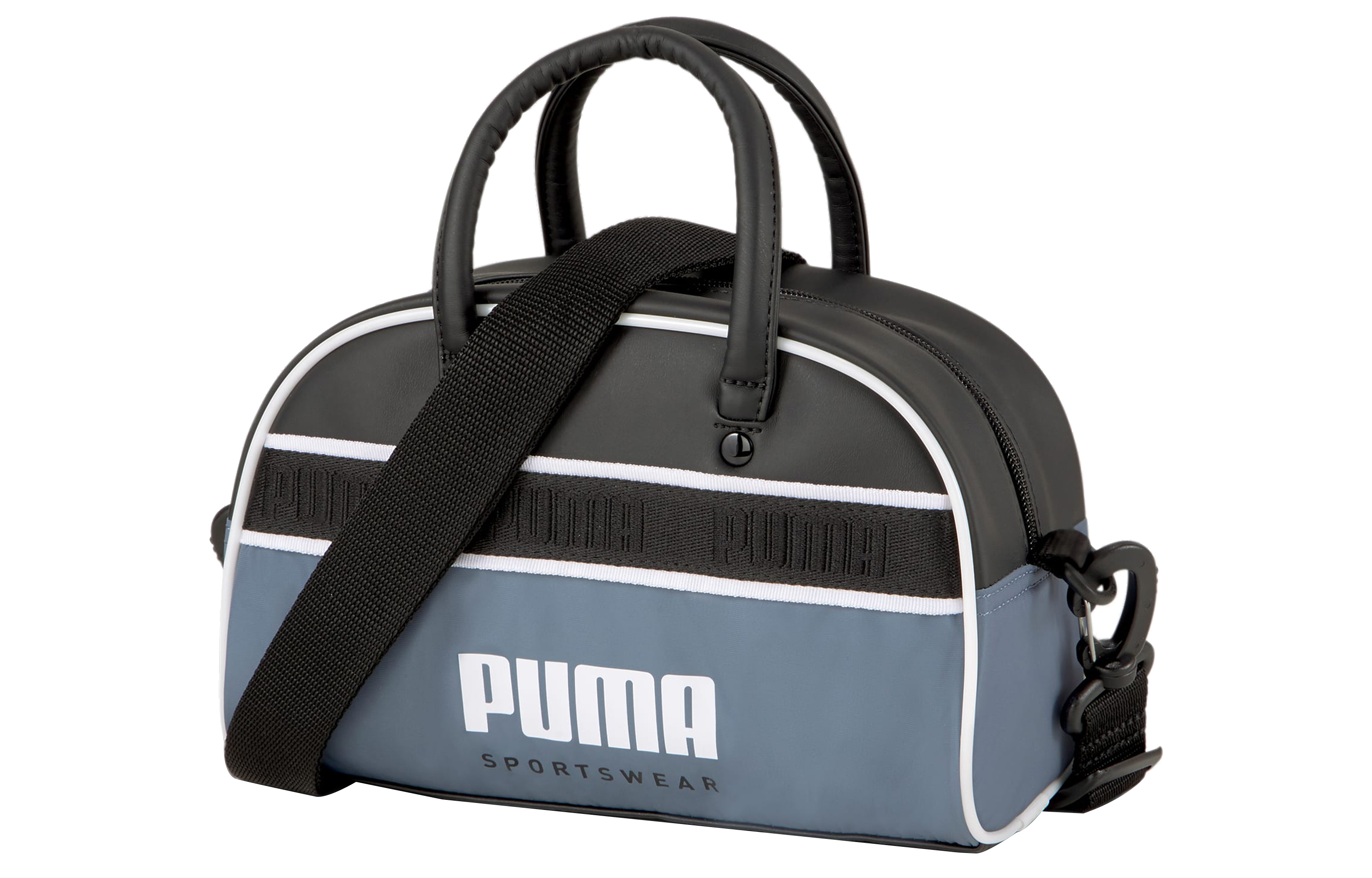 

PUMA Полиуретановая мужская сумка через плечо миниатюрная в сине-черном цвете