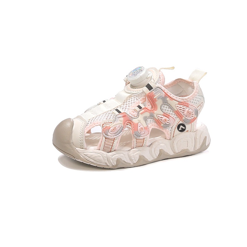 

Детские сандалии с низкой подошвой, амортизацией, легкой и дышащей подошвой, нескользящие TROADLOP, розовый