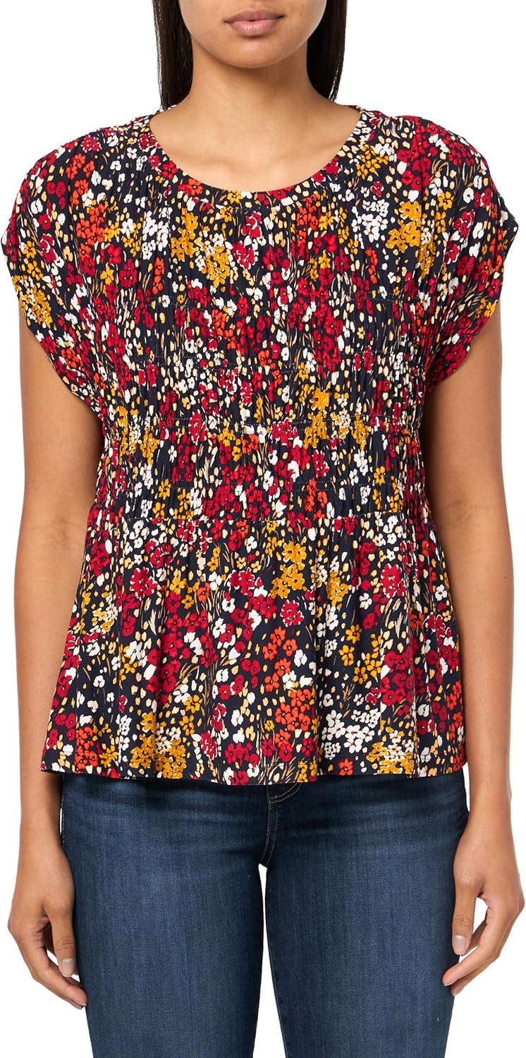 

Женский спортивный топ Tommy Hilfiger с цветочным принтом и короткими рукавами, Sky Captain Multi