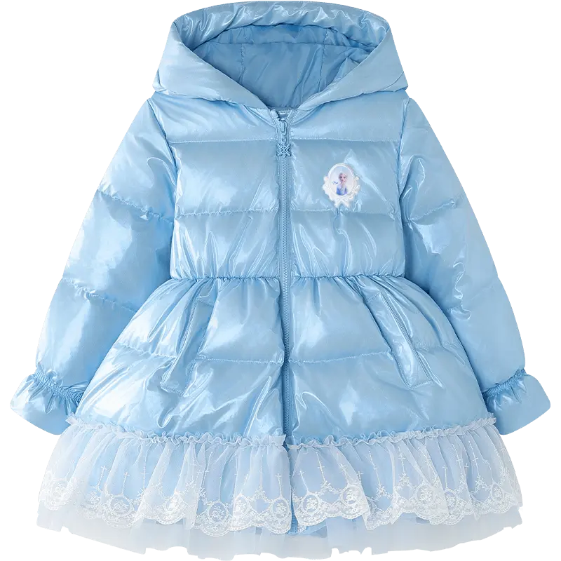 

Детская пуховая куртка с капюшоном, средней жесткости Disney, синий