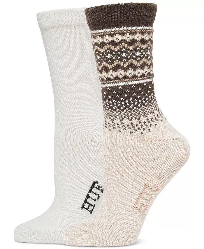 

Женские носки Geo Fair Isle Boot, упаковка из 2 шт Hue, коричневый