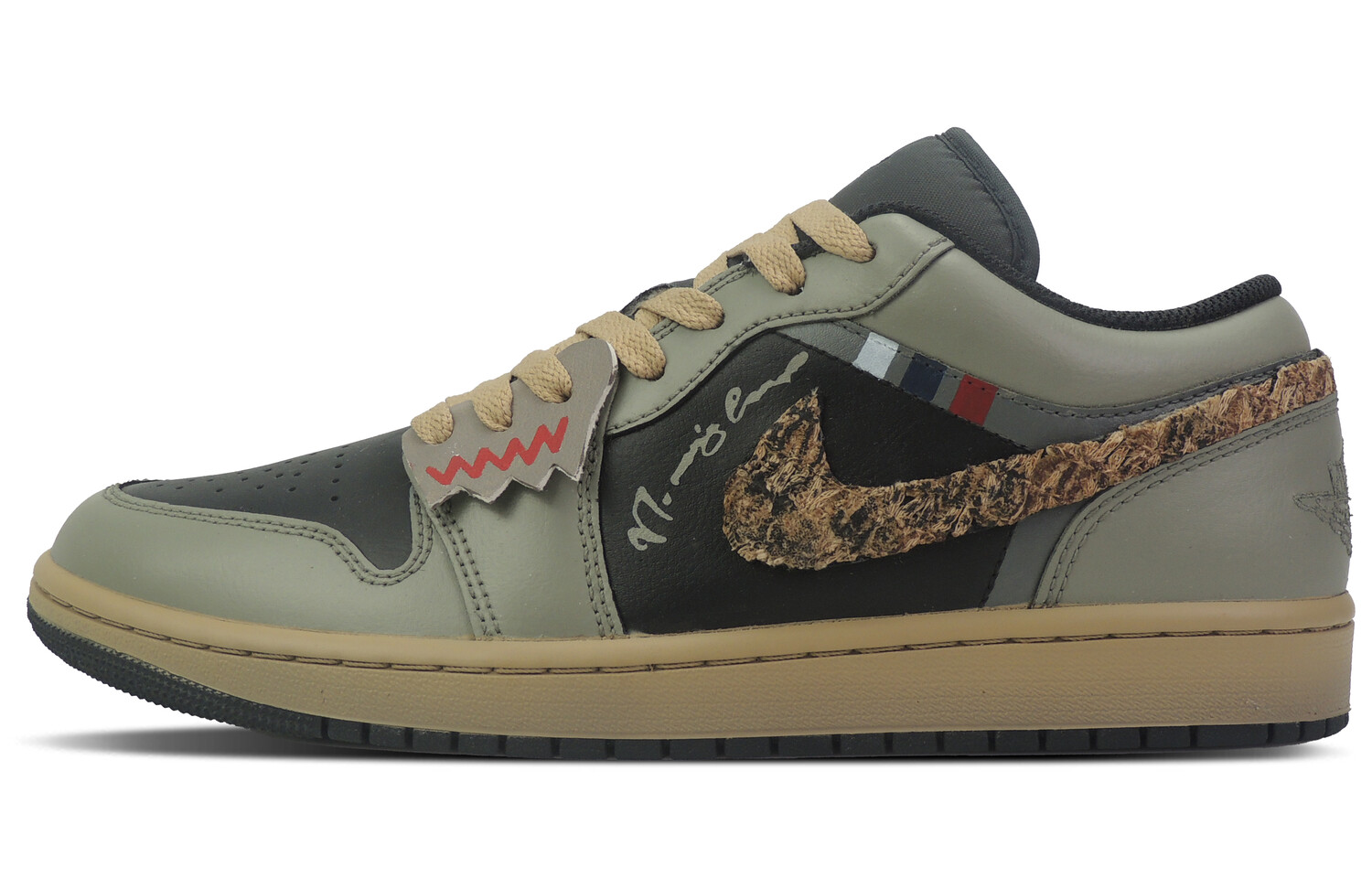 

Кроссовки Air Jordan 1 Vintage Basketball Shoes Men Low-top Green, зеленый