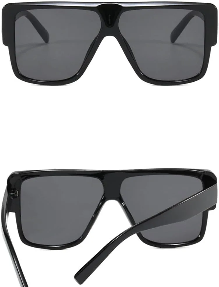 

Модные солнцезащитные очки большого размера для женщин в стиле ретро с градиентным переходом цвета и защитой от УФ-излучения UV400 HVTVTLA, Black Blue Gradient