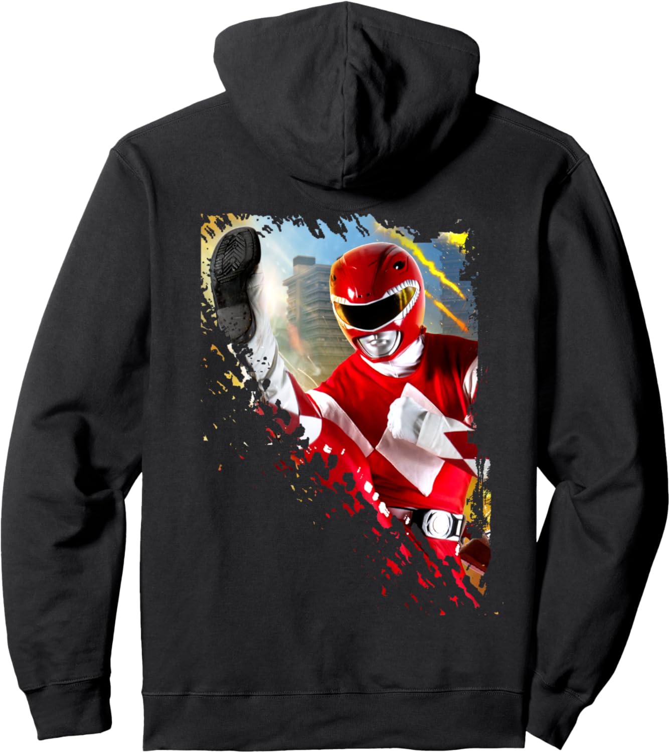 

Фотография американских Могучих Рейнджеров, толстовка Red Ranger Kick 01 Power Rangers, черный