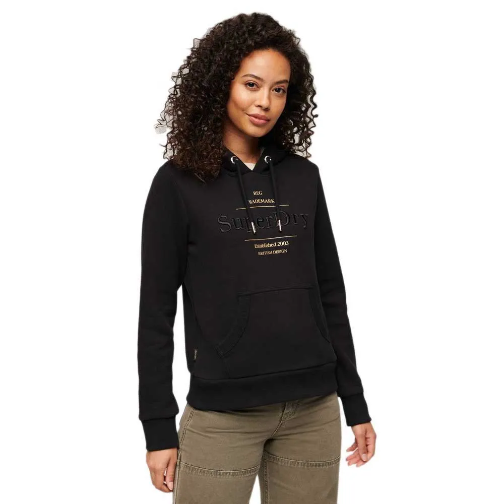 

Худи Superdry Luxe Metallic Logo, черный