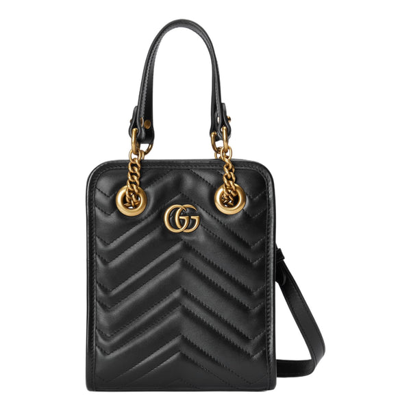 

Сумка gg marmont matelasse mini bag 'black' Gucci, черный