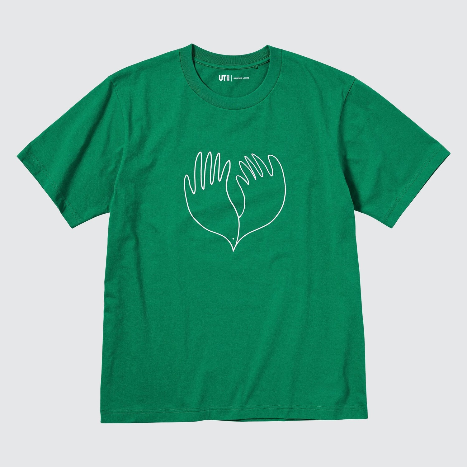 

Футболка Uniqlo Peace For All Christophe Lemaire с коротким рукавом и рисунком, зеленый