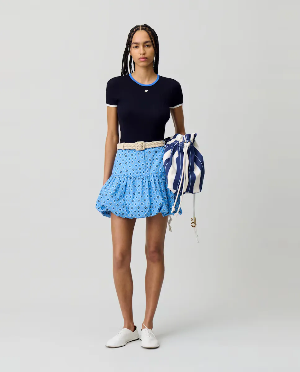 

Короткая плиссированная юбка Claudie Pierlot, синий