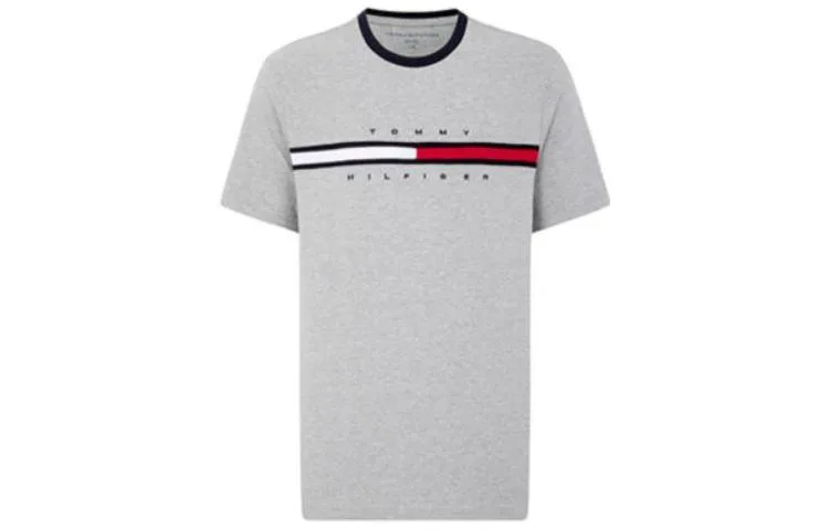 Футболка мужская с круглым вырезом умеренного прямого кроя Tommy Hilfiger, Gray 043 — фото 3