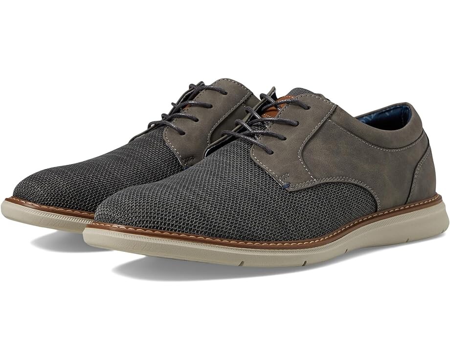 

Кроссовки Nunn Bush Chase Knit Plain Toe Oxford Lightweight Breathable Versatile Lace Up, серый