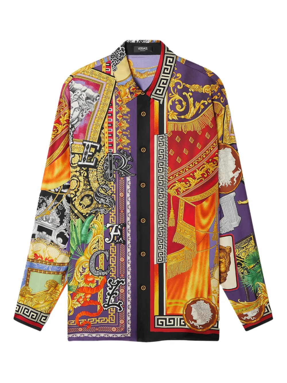 

Рубашка на пуговицах Versace, фиолетовый