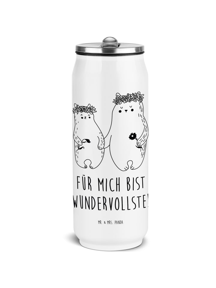 

Mr. & Mrs. Panda Бутылка Flachmann Streichhölzer mit Spruch in Braun