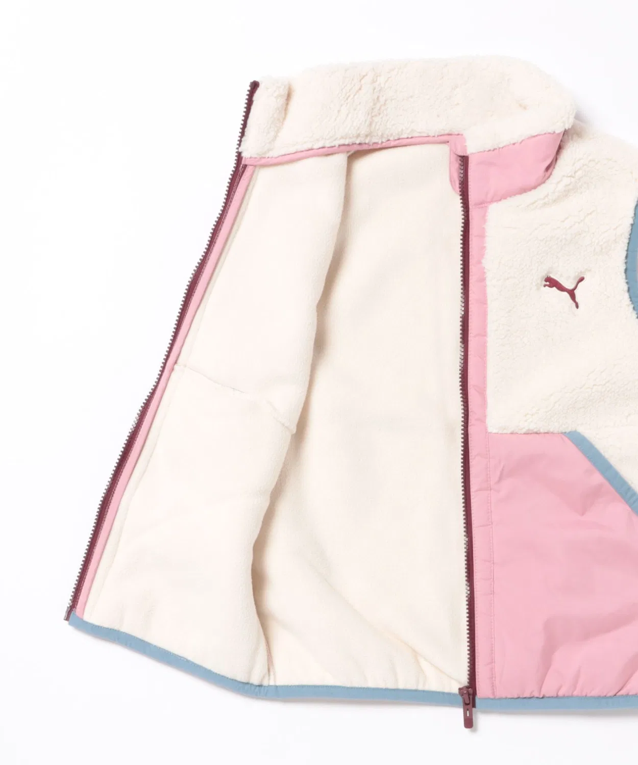 Жилет шерпа PUMA Hybrid Sherpa Vest, детский, тёмно-синий — фото 3
