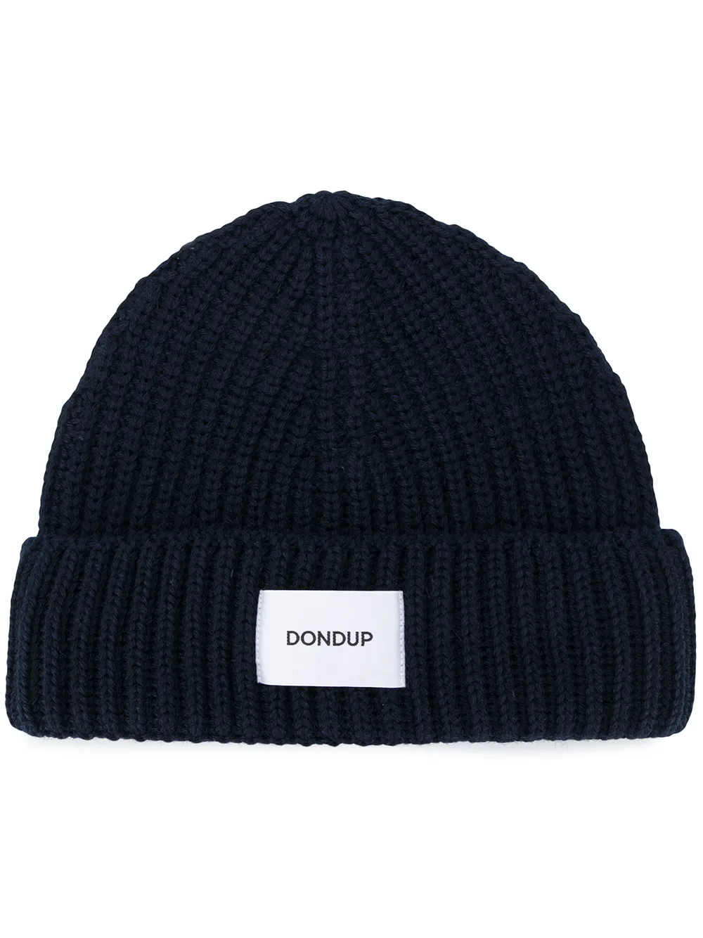 

Шапка бини в рубчик с логотипом DONDUP, синий