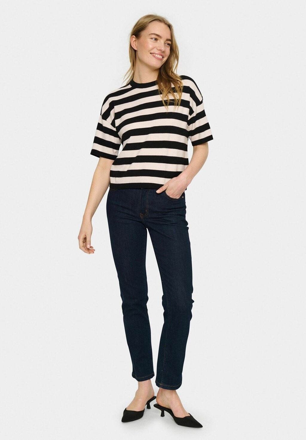 

Принт на футболке FIKAMSZ STRIPED Saint Tropez, черный