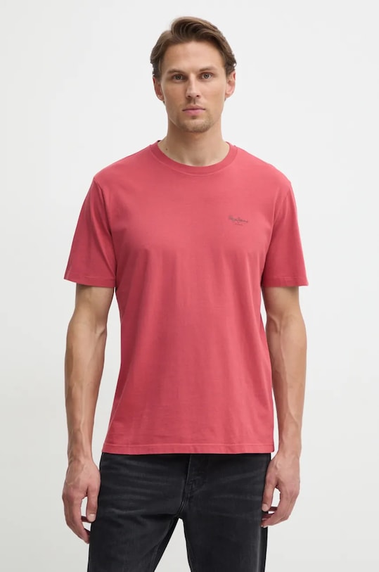 

Хлопковая футболка Jacko Pepe Jeans, розовый