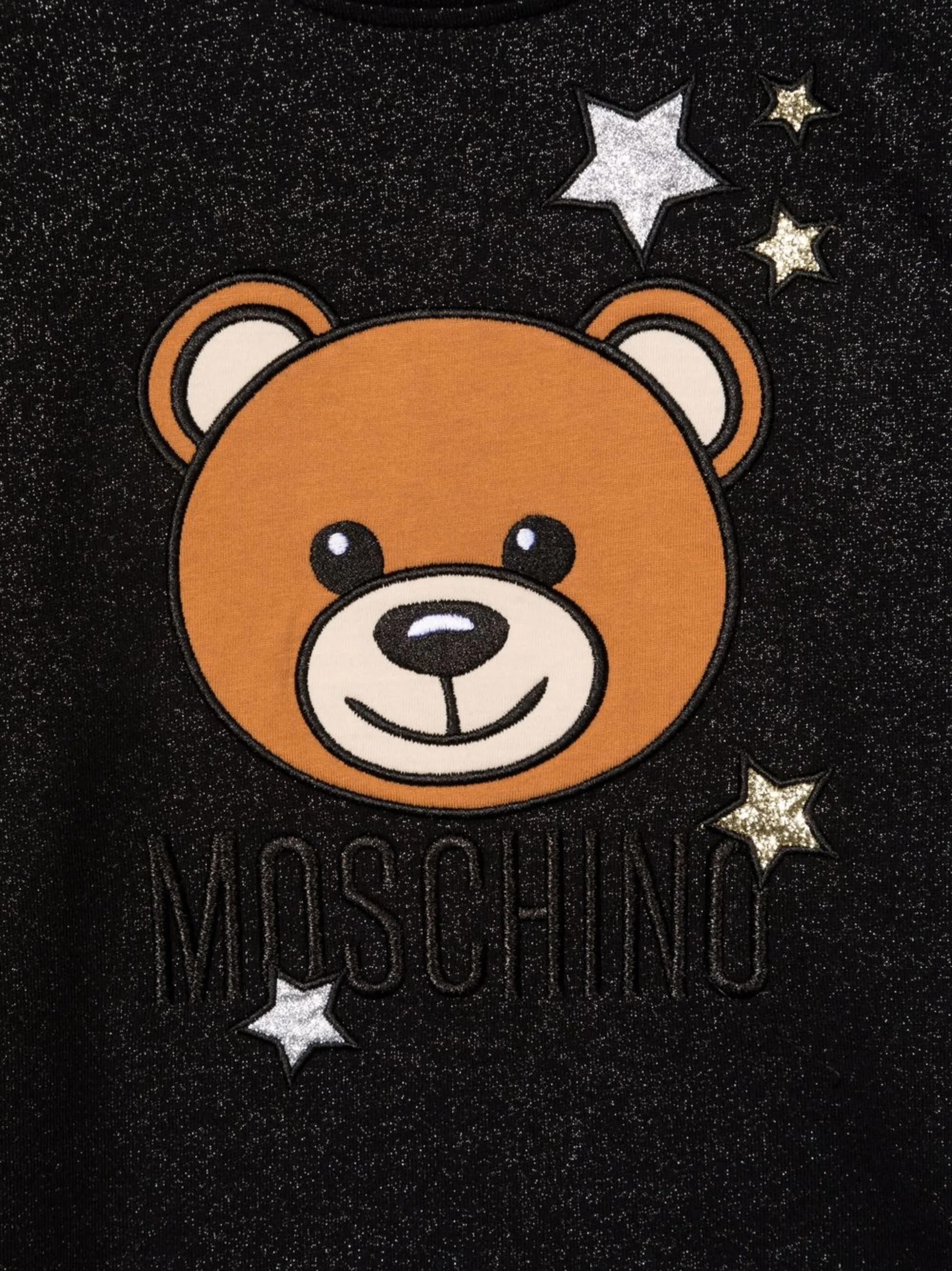 Платье из джерси с принтом Moschino Kids, черный — фото 3