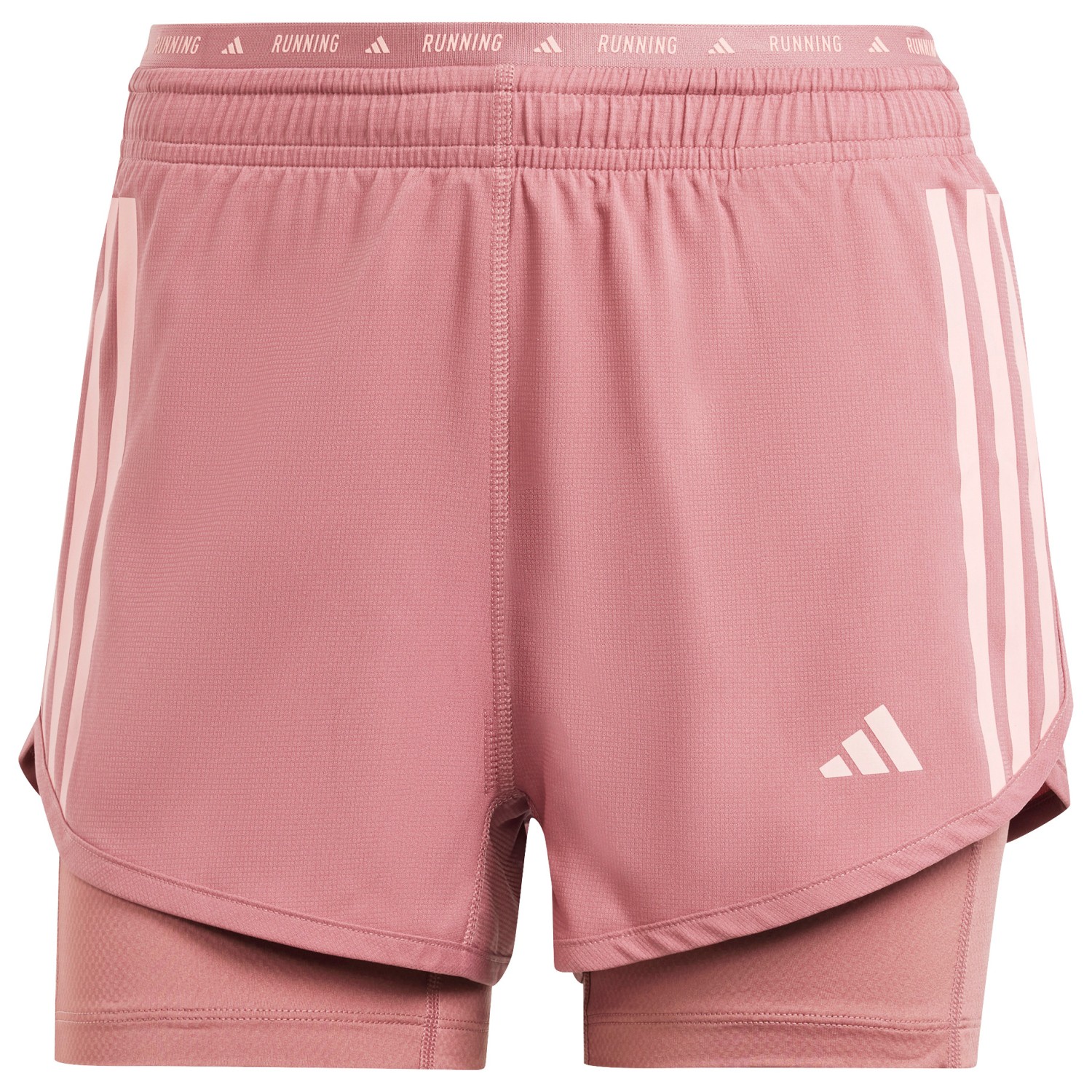 

Шорты для бега Adidas Own The Run 3-Stripes 2in1 Shorts, цвет Preloved Crimson