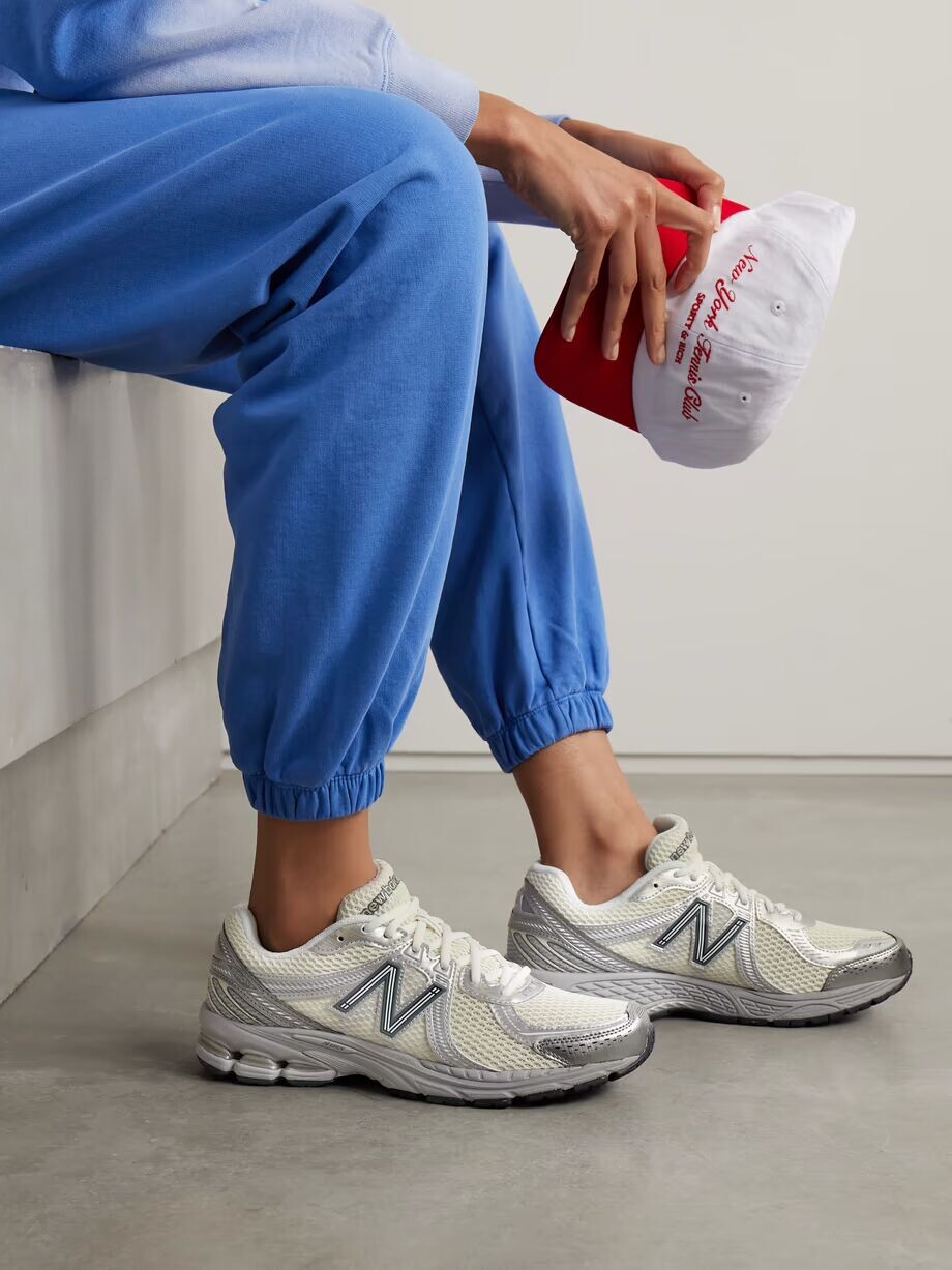 Кроссовки 860v2 Ceres из каучука и сетки с кожаной отделкой New Balance, серый — фото 2