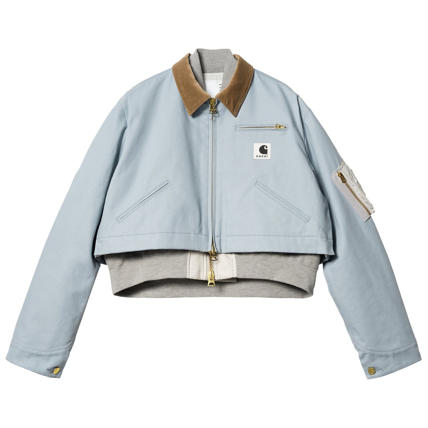 Куртка Carhartt WIP x Sacai Canvas MA-1 Detroit, цвет Голубой