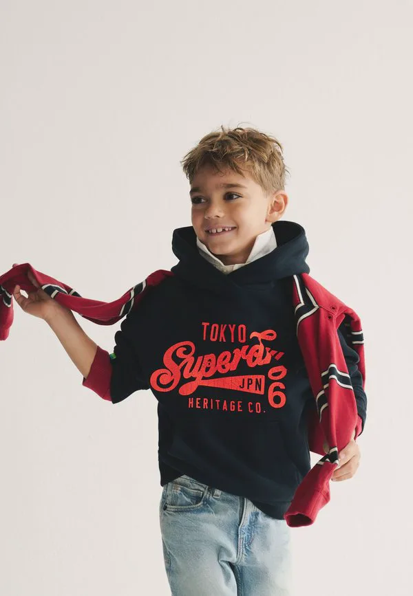 Худи со старым логотипом, стандартного кроя. Superdry & Co, Navy — фото 3