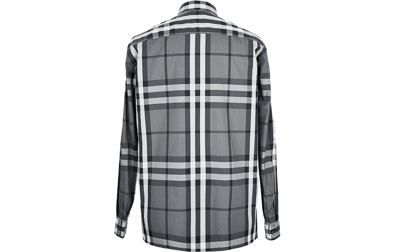 Рубашка из хлопка стрейч Burberry, клетка, серый/белый/черный — фото 2
