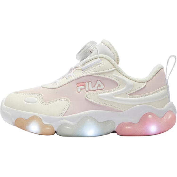 

FILA KIDS Боа нескользящие устойчивые к истиранию низкие детские повседневные туфли pink white для детей 3-7 лет