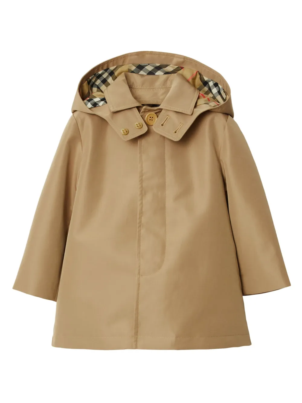 

Тренч с подкладкой в клетку Vintage Check BURBERRY KIDS, нейтральный
