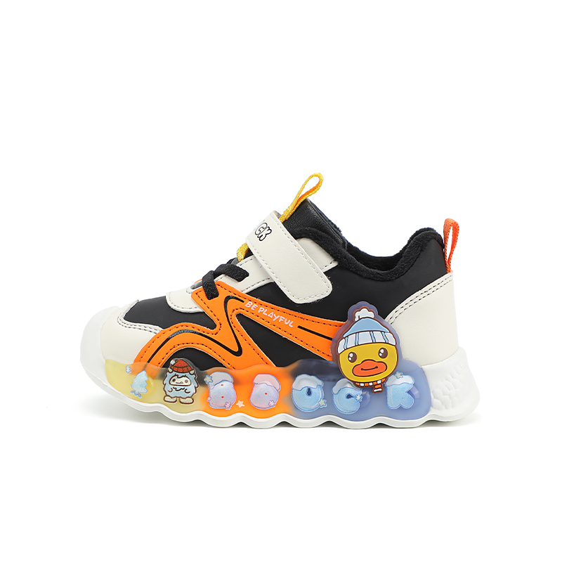 

B.Duck Желтые утиные легкие амортизирующие утепленные низкие детские повседневные кроссовки для детей 3-7 лет