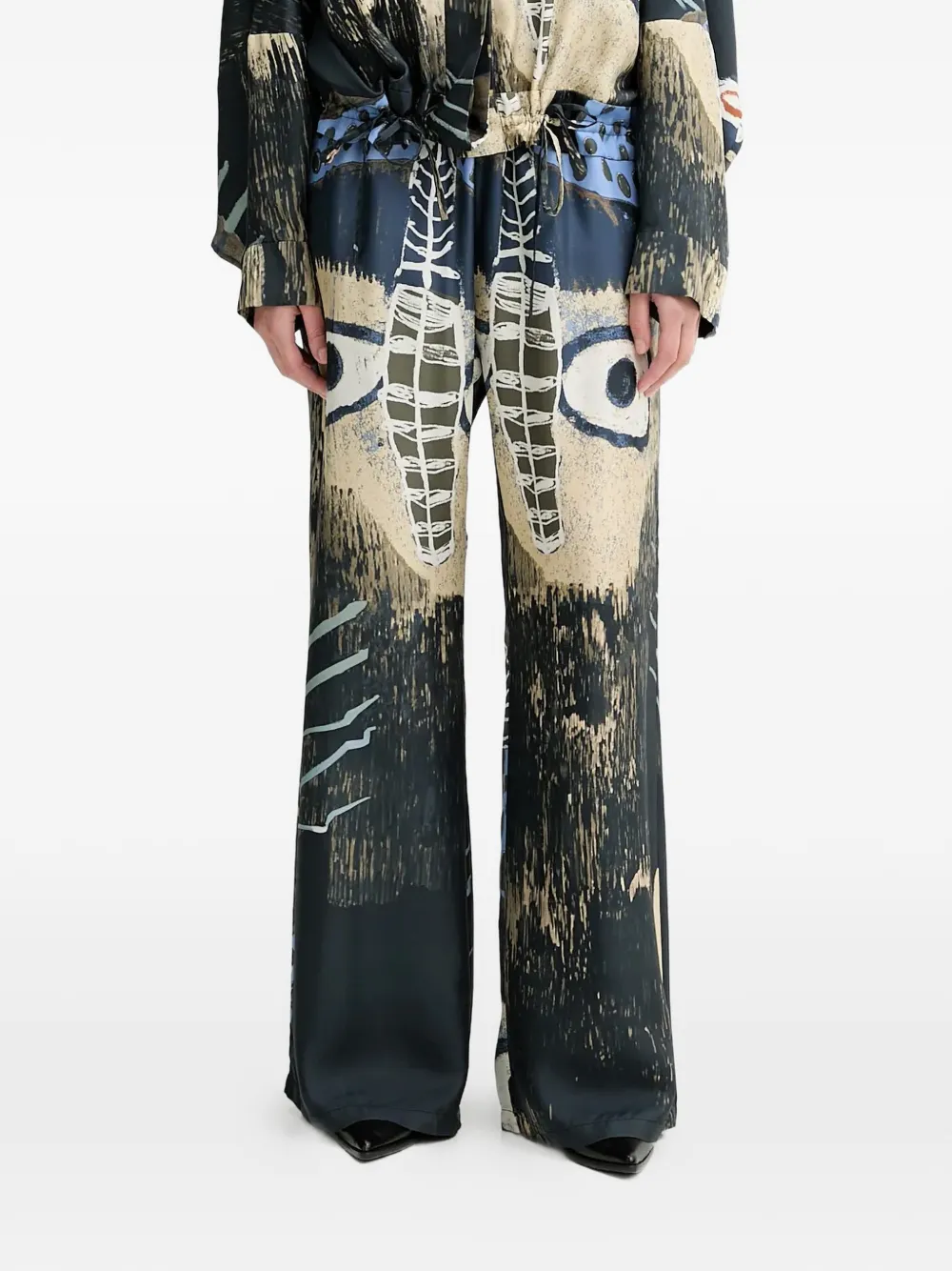 

Широкие брюки с принтом Arum Munthe, черный