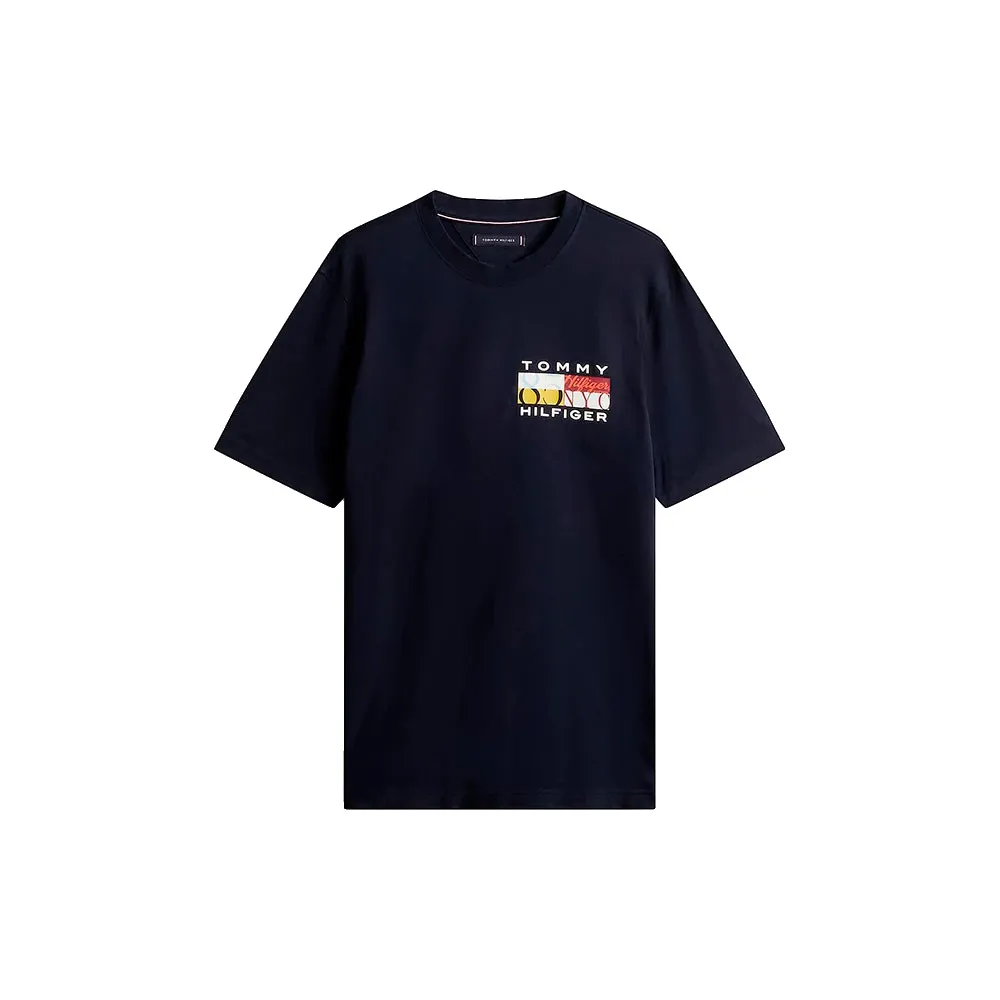 Футболка Tommy Hilfiger Colour Flag, синий — фото 3