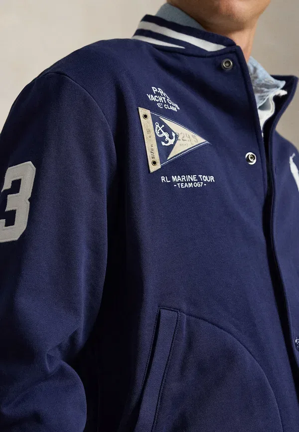 Толстовка-бейсболка на молнии Big Pony Fleece Polo Ralph Lauren, цвет ньюпорт-нави — фото 4