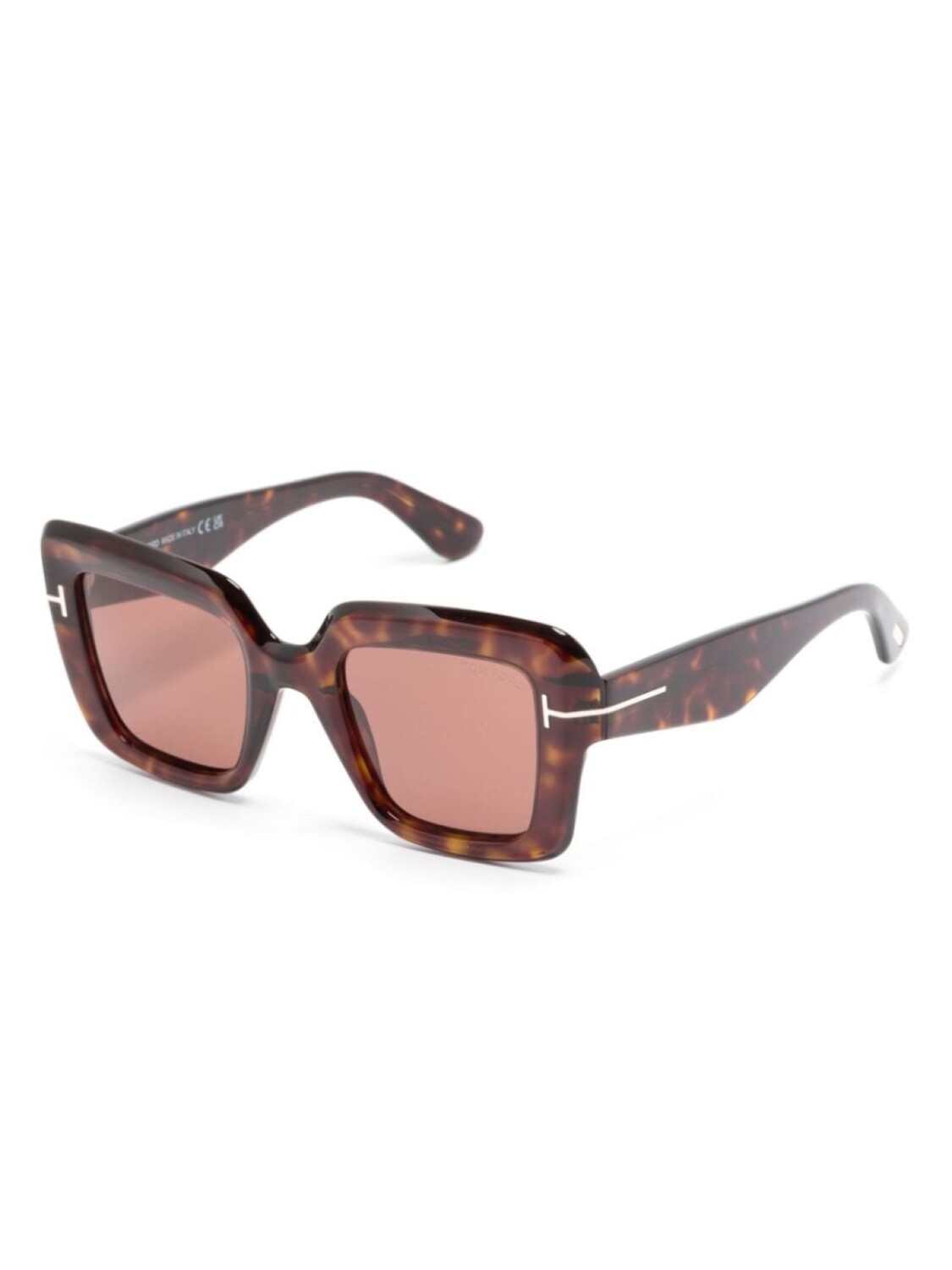 TOM FORD Eyewear солнцезащитные очки в квадратной оправе, коричневый — фото 2