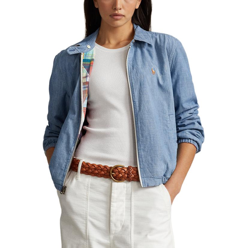 Куртка SS24 Женская Пэчворк Молодежная Ткань Polo Ralph Lauren, Пэчворк Шамбре — фото 3