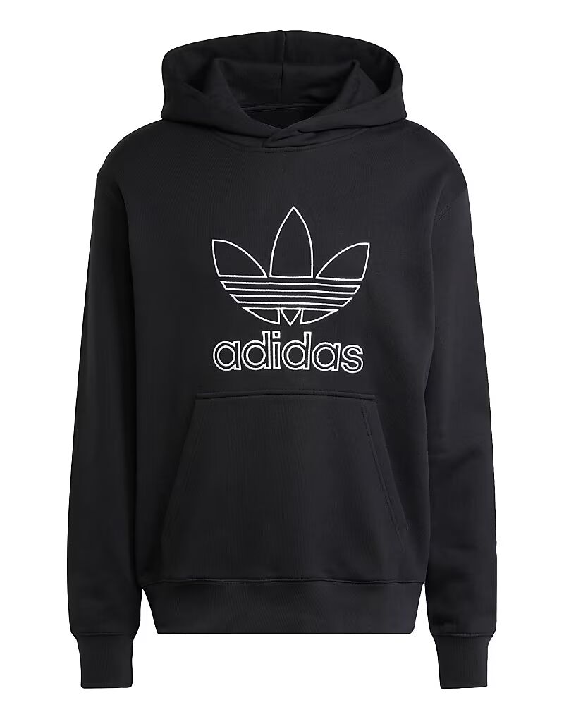 

Толстовка с капюшоном Adidas Originals Adicolor с трилистником в черном цвете