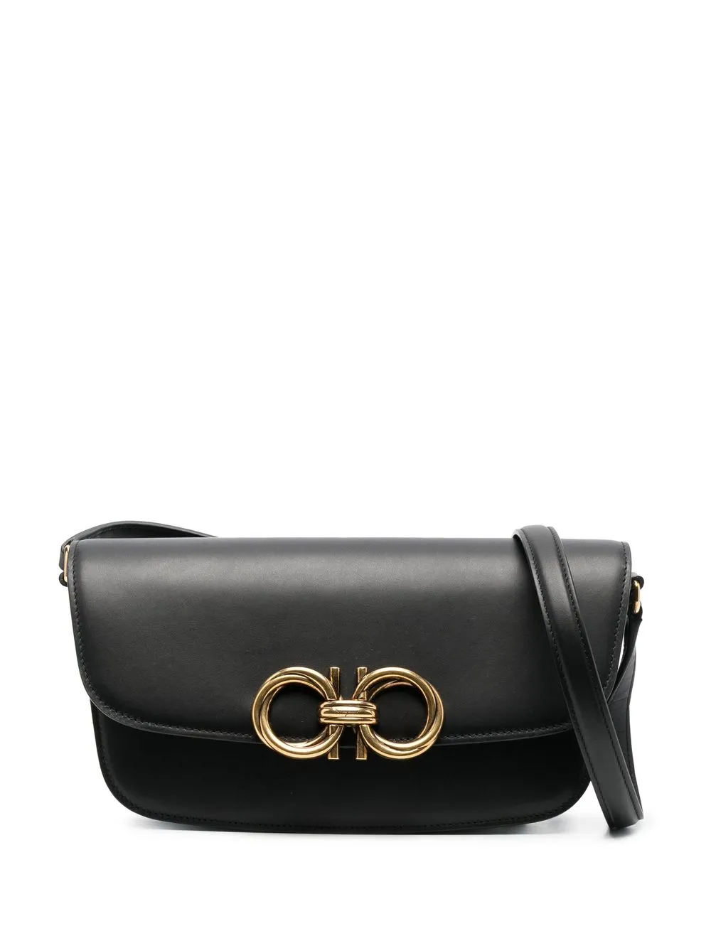 

Сумка через плечо с логотипом Trapezio Ferragamo, черный