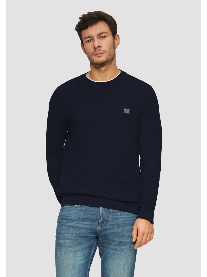 

Пуловер s.Oliver Strickpullover langarm, синий