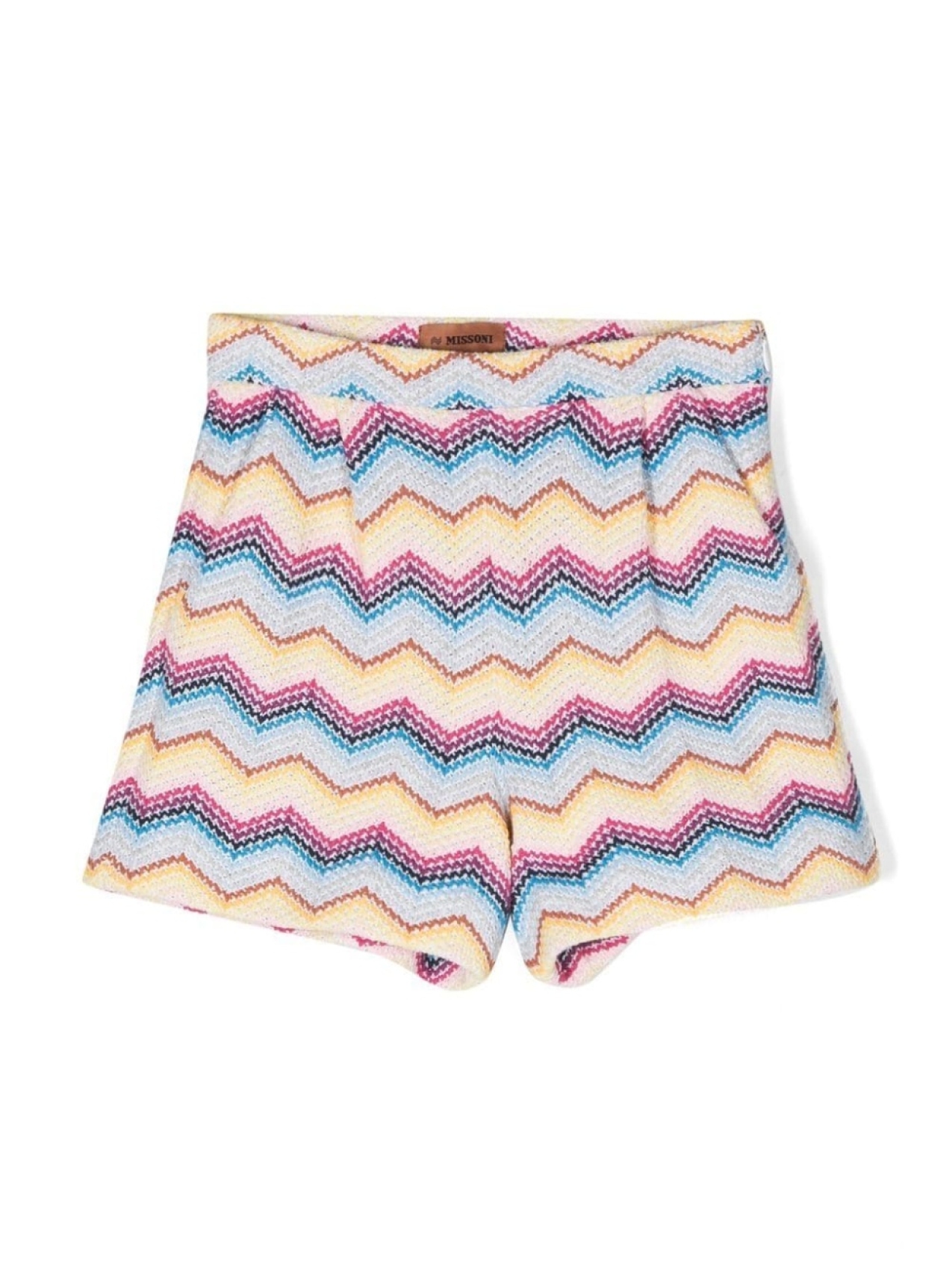 

Missoni Kids шорты с узором зигзаг, желтый