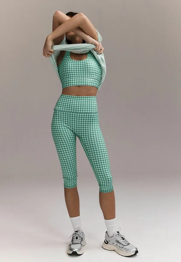 Активные спортивные шорты-капри Next, Green Gingham