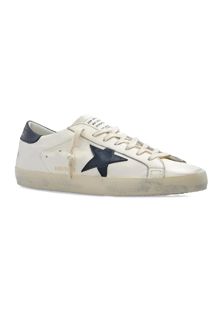 Кроссовки мужские Super-Star Night Blue Tab, модель GMF00101F004164-15430, Golden Goose, цвет темно-синий — фото 2