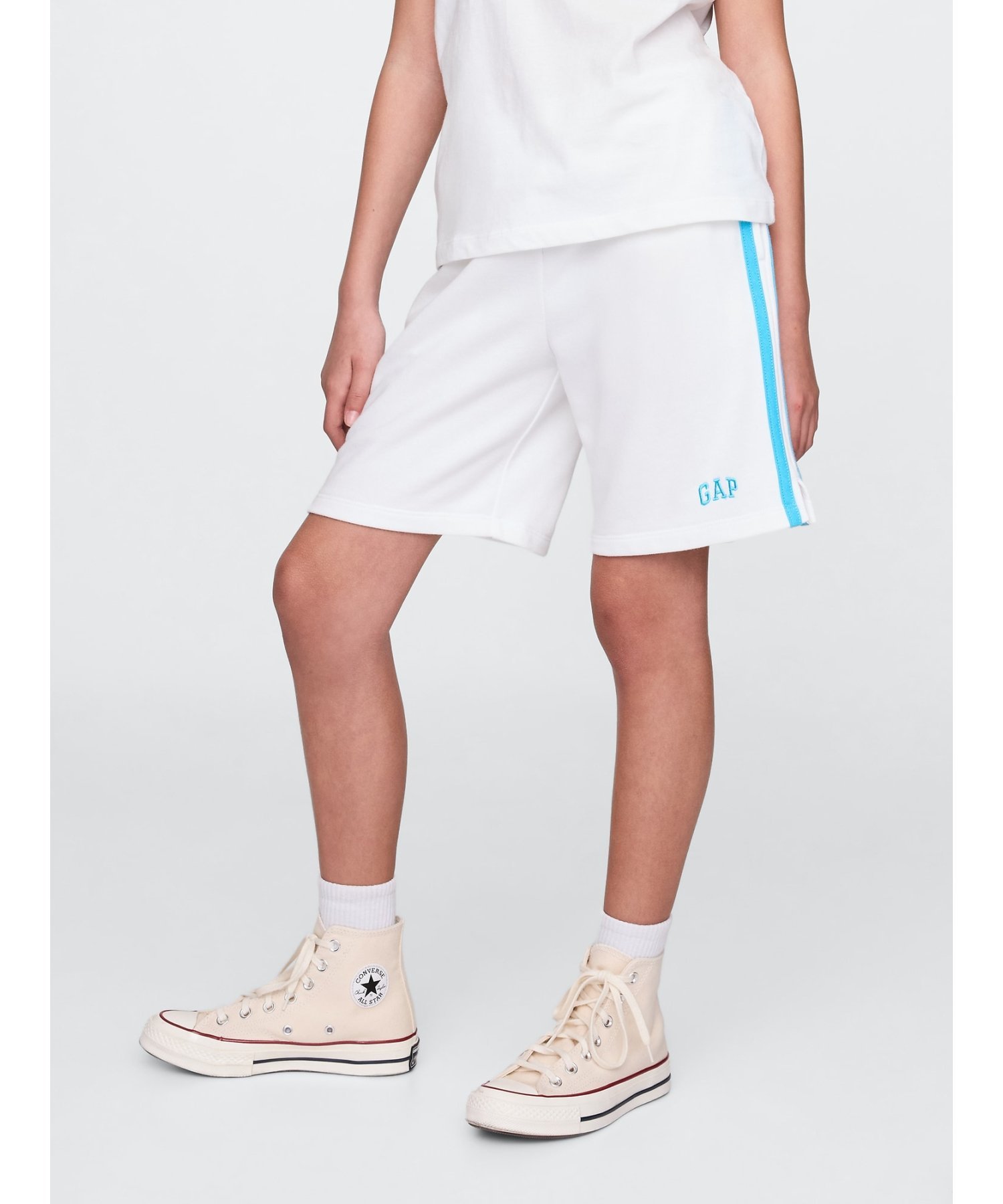Винтажные мягкие спортивные шорты с логотипом Детские Gap, NEW OFF WHITE V2